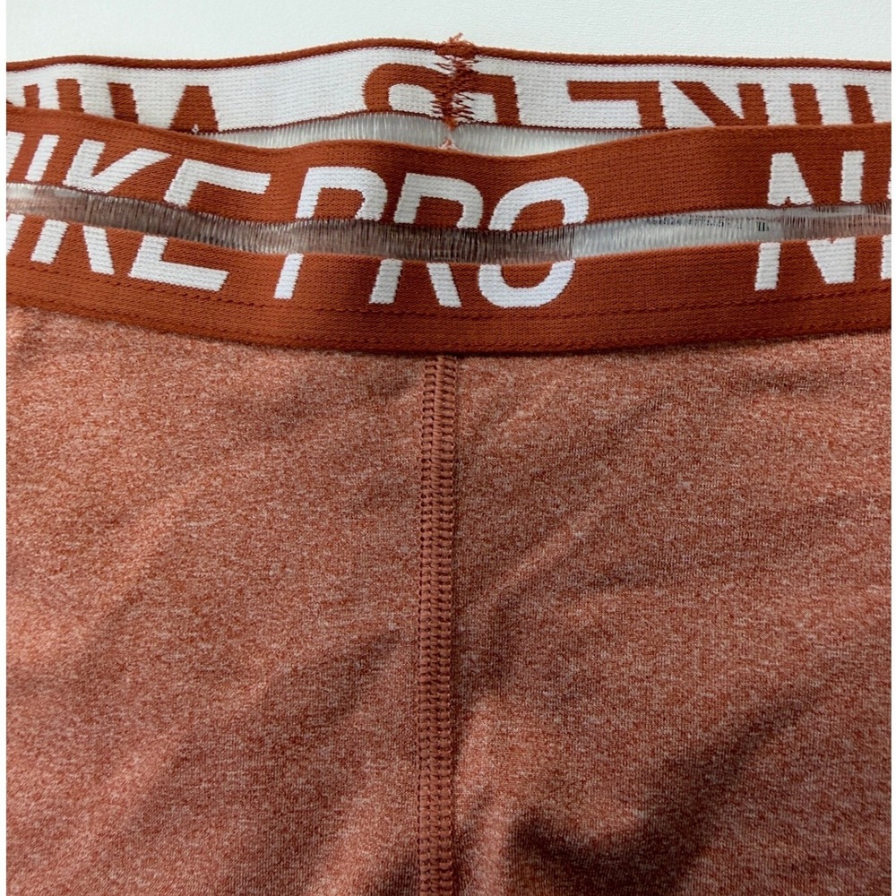 Nike Pro Training Shorts Womens Medium Burnt Orange Heather Compression - Picture 7 of 13